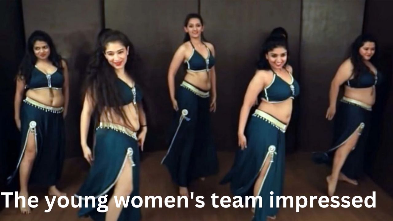 The young women’s team impressed by performing belly dance in a great way