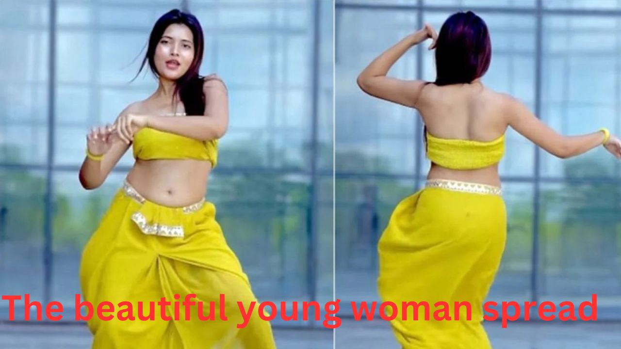 The beautiful young woman spread warmth in yellow dress, viral video