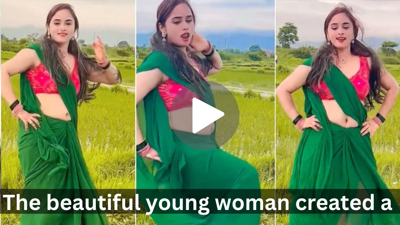 The beautiful young woman created a storm by dancing to old Hindi songs