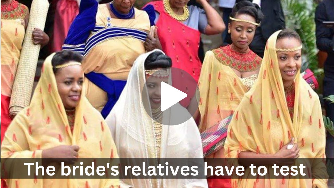 The bride’s relatives have to test whether the groom is capable or not